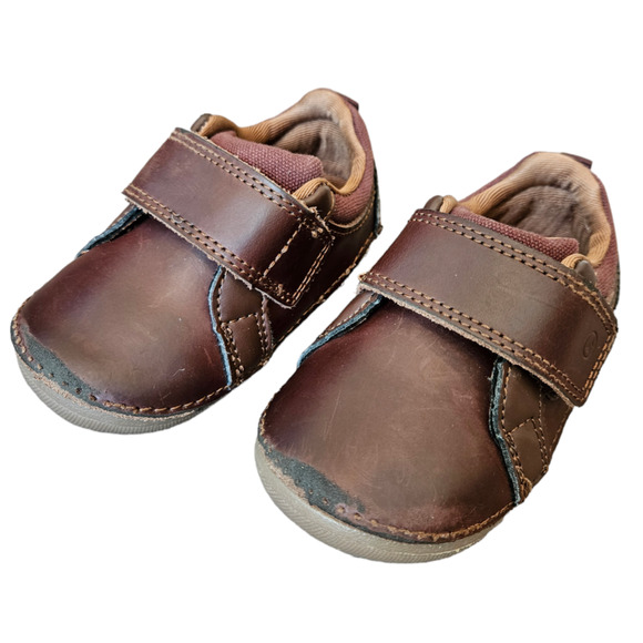 Stride Rite Jodie Leather Shoes Brown Toddler Size 4 - Picture 1 of 9